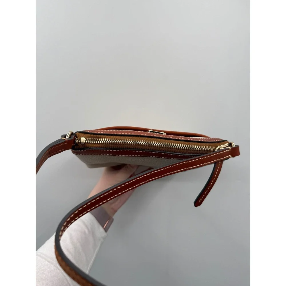 Dooney‎ & Bourke Pebble Grain Crossbody Bone Leather Domed Bag Adjustable Strap